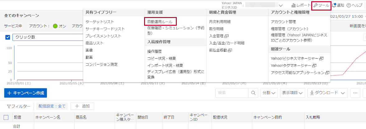 自動運用ルールの作成 ヘルプ Yahoo 広告